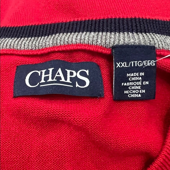 Red Sleeveless Sweater Golf Vest - Picture 4 of 6